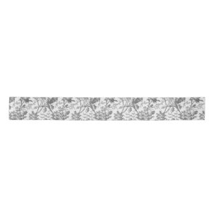 Vintage Floral Chinoiserie Decoupage Satin Ribbon