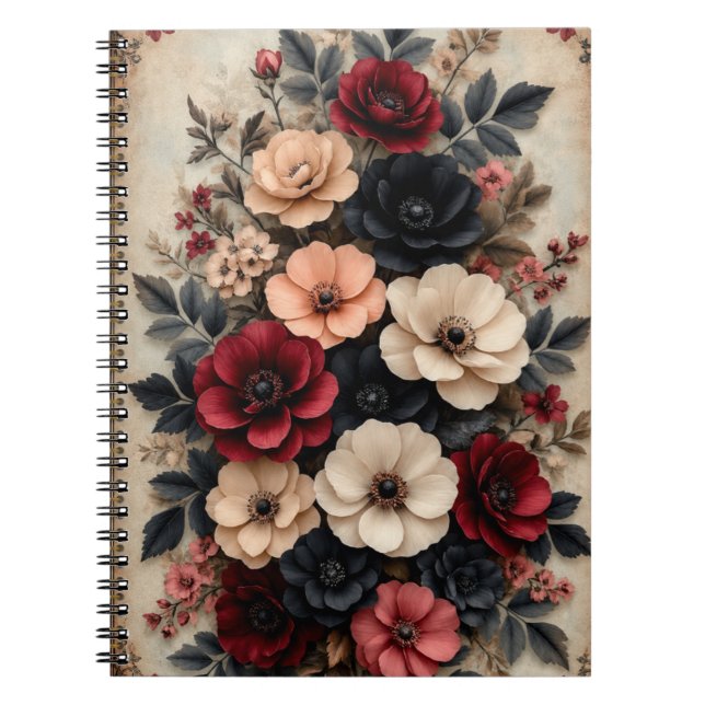 Vintage Floral Classic Notebook (Front)