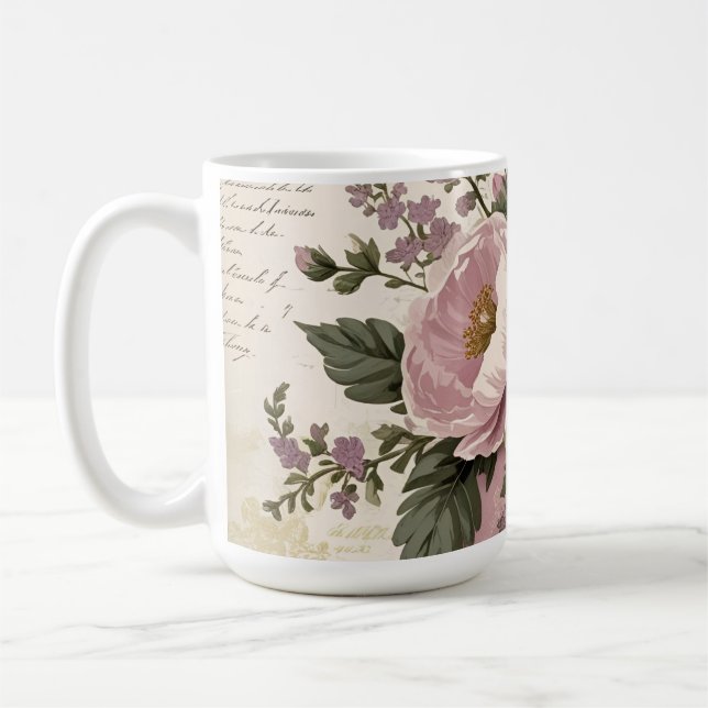Vintage Floral - Coffee Mug (Left)