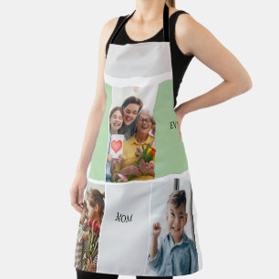 Vintage Floral Collage Photo Mother's Day Apron
