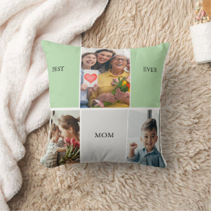 Vintage Floral Collage Photo Mother's Day Cushion