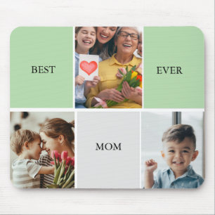 Vintage Floral Collage Photo Mother's Day Mouse Pad
