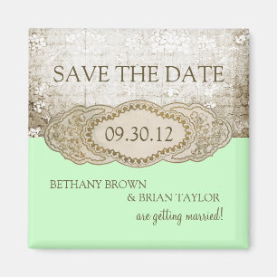 Vintage Floral Collection Save the Date Magnet