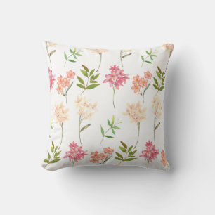 Vintage floral cottage traditional flowers cushion