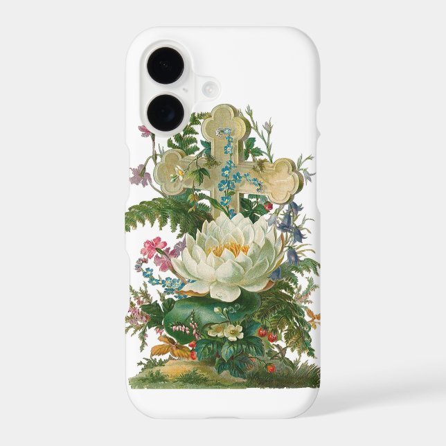 Vintage Floral Cross (Back)
