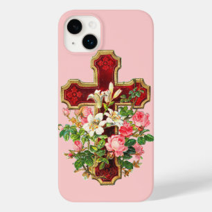Vintage Floral Cross Case-Mate iPhone 14 Plus Case