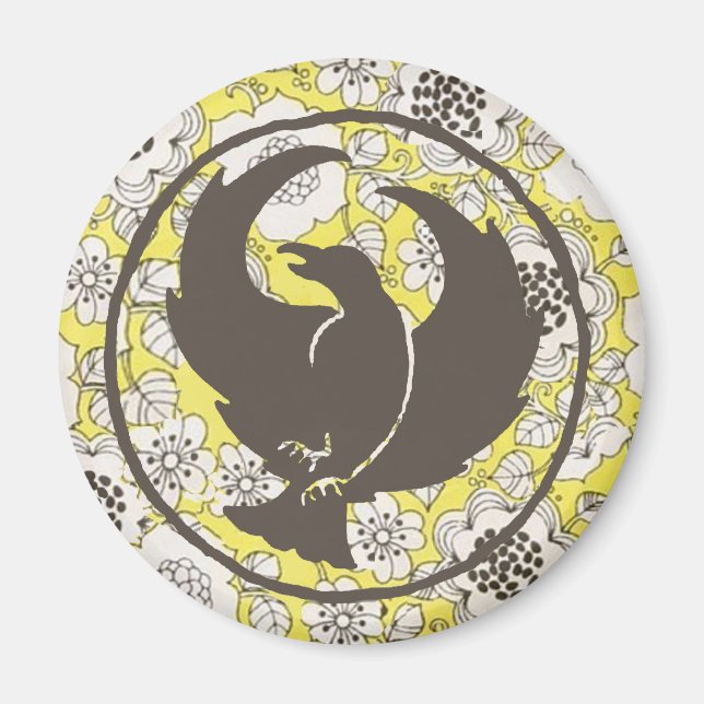 Vintage Floral Crowfoot Magnet (Front)