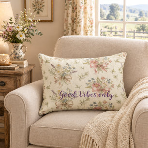 Vintage Floral Custom Decorative Cushion