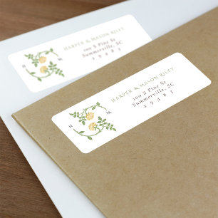 Vintage Floral Custom Return Address Label