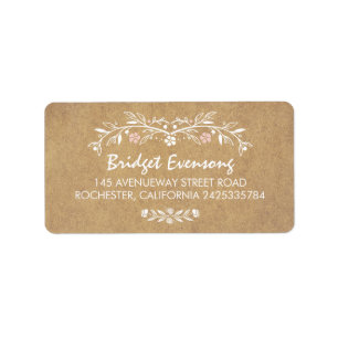 Vintage Floral Cute Wedding Label
