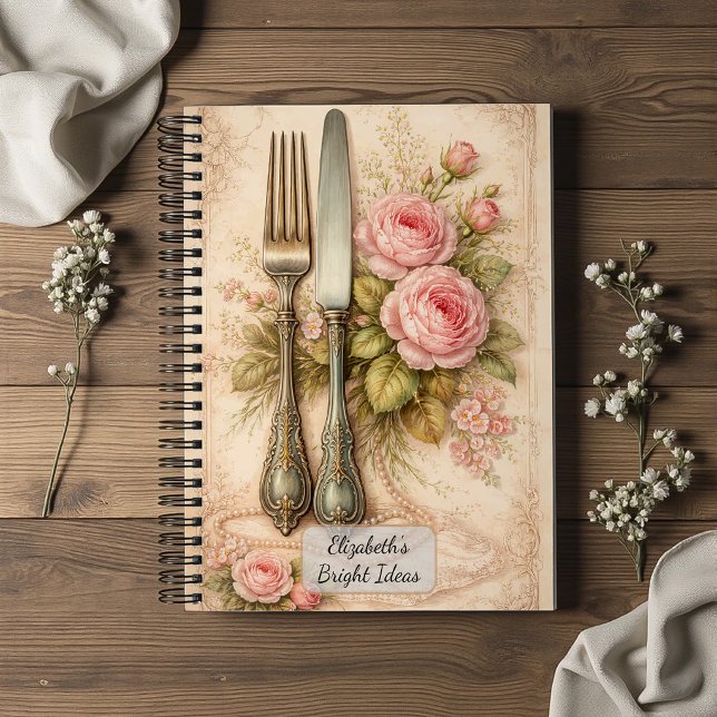 Vintage Floral Cutlery Notebook (Creator Uploaded)