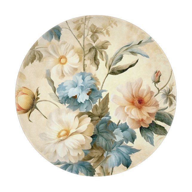 Vintage Floral Cutting Board (Front)