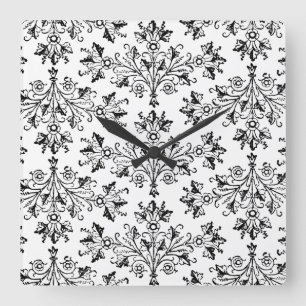 Vintage Floral Daisy Pattern No Numbers Clock
