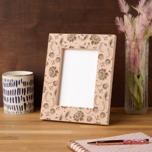 Vintage Floral Damask Pattern Etched Frames