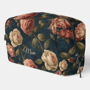 Vintage Floral Dark Background Dopp Kit