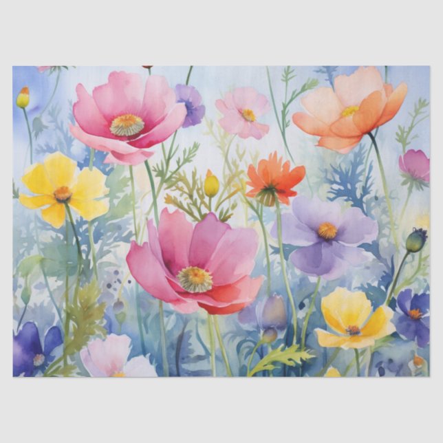 Vintage Floral Decoupage Tissue Paper (Front)