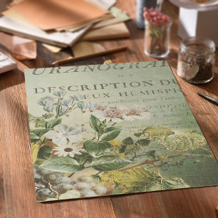 Vintage Floral Decoupage Tissue Paper