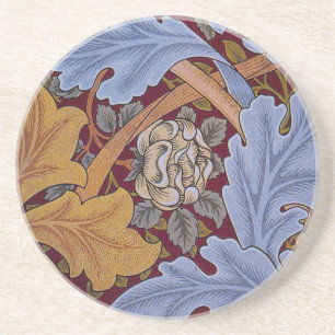 Vintage Floral Design Acanthus Leaves Coaster