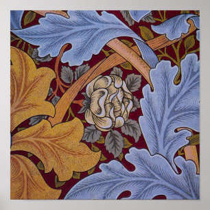 Vintage Floral Design Acanthus Leaves Poster
