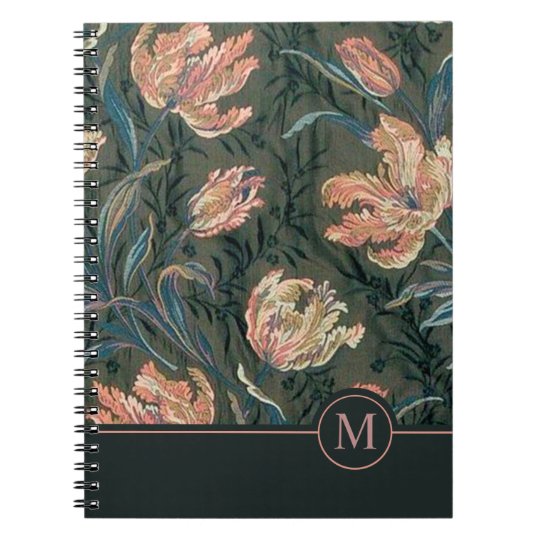 Vintage Floral Design Monogram | Notebook