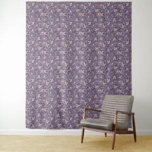 Vintage Floral Design with Swirling Vines Tapestry