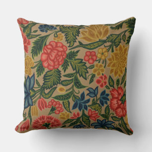 Vintage Floral Designer Garden Artwork Cushion