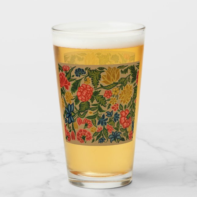 Vintage Floral Designer Garden Artwork Glass (Back Filled)