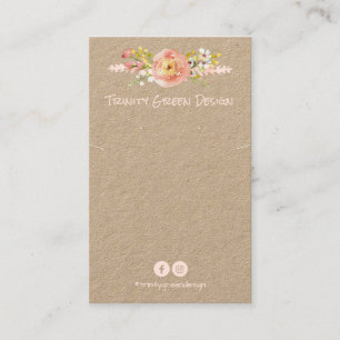 Vintage Floral DIY Necklace Earring Card Holder