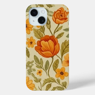 vintage Floral Dream Wildflower art iPhone 15 Case