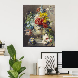 Vintage Floral Elegant Botanical Garden Painting Poster