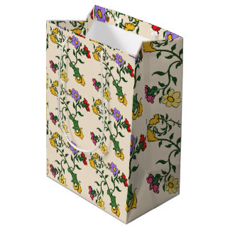 Vintage Floral Elegant Botanical Gift Bag