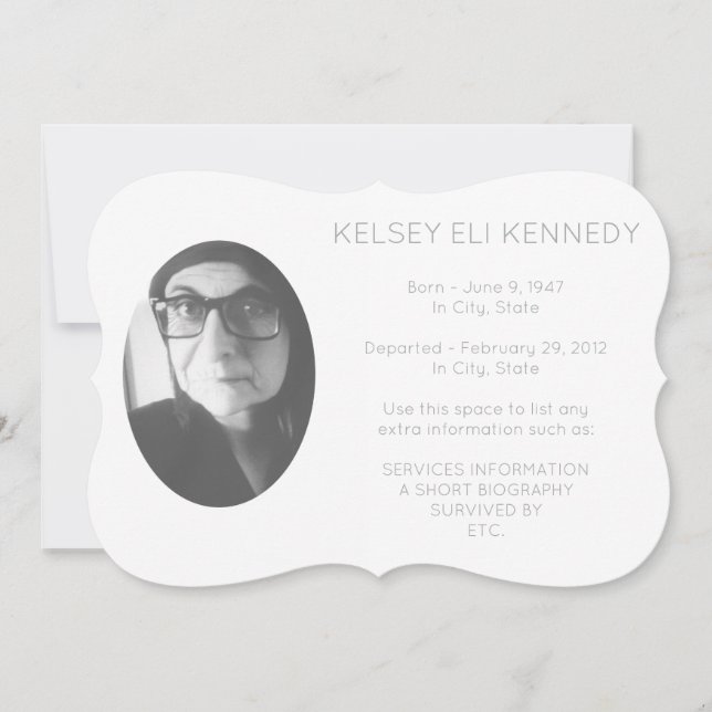 vintage floral elegant funeral (Front)