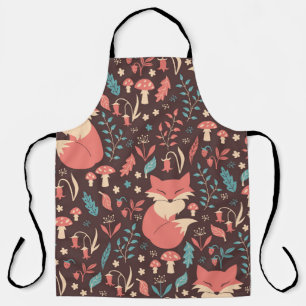 Vintage Floral: Elegant Seamless Illustration Apron