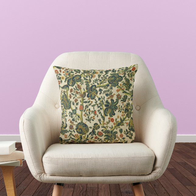 Vintage Floral Embroidery Print Cushion (Creator Uploaded)