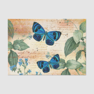 Vintage Floral Ephemera Tissue Paper