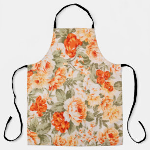Vintage floral fabric apron