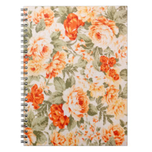 Vintage floral fabric notebook