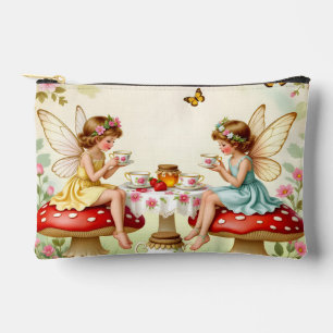 Vintage floral fairy picnic garden accessory pouch