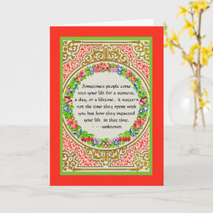 VINTAGE/FLORAL & FILIGREE DESIGN CARD