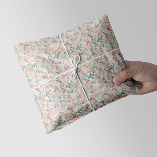 Vintage Floral Flower Seamless Pattern Tissue Paper (Creator Uploaded)