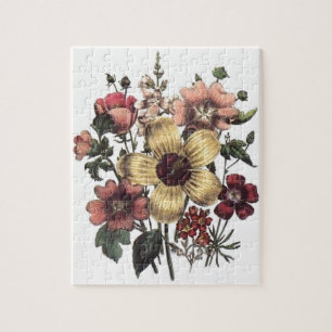 Vintage Floral Flowers Puzzle