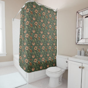 Vintage Floral Flowers William Morris Leicester  Shower Curtain