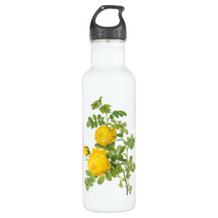 Vintage Floral Flowers, Yellow Roses by Redoute 710 Ml Water Bottle