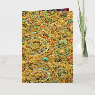 vintage floral foil greeting card