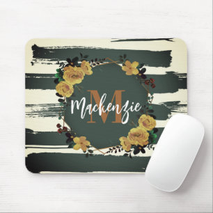 Vintage Floral Frame Mouse Pad