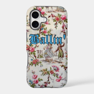 Vintage Floral Gangsta "Ballin'" iPhone 5/5s Case