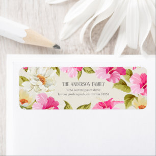 Vintage floral garden Wedding Return Address Label