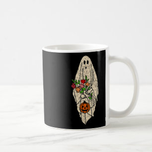 Vintage Floral Ghost Cute Halloween Costume Funny Coffee Mug