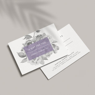Vintage Floral Gift Certificate Lilac