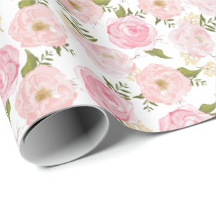 Vintage Floral Girly Flowers Wrapping Paper